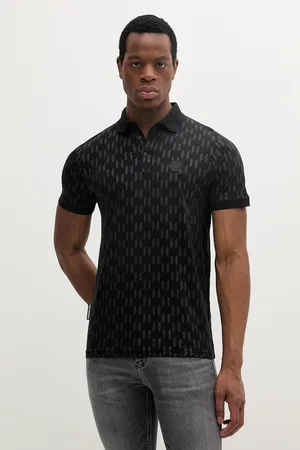 Karl Lagerfeld Polo bawełniane męski kolor wzorzysty 552251.745070