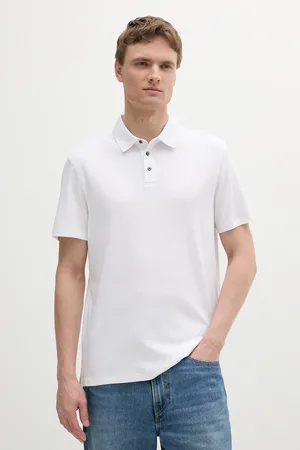 Calvin Klein Polo bawełniane męski kolor gładki LV04LB276G