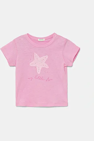 Benetton T-shirt bawełniany niemowlęcy kolor 3I1XA1069
