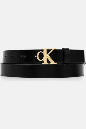 Calvin Klein Pasek skórzany damski kolor LV04K7017G