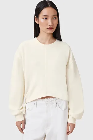 AllSaints Bluza bawełniana MIRA damska kolor gładka W214JC