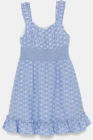 Guess Sukienka bawełniana dziecięca kolor mini rozkloszowana J5GK17 WH7K0