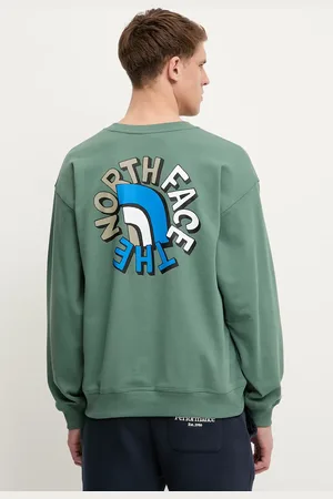 The North Face Bluza bawełniana Nuptse Oversized męska kolor gładka NF0A8C3UHCH1