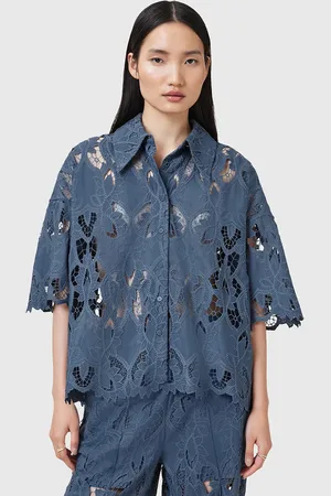 AllSaints Koszula CHARLI damska kolor relaxed z kołnierzykiem klasycznym W098PC