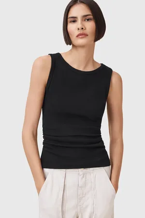 AllSaints Top bawełniany KATARINA damskie kolor W192JC