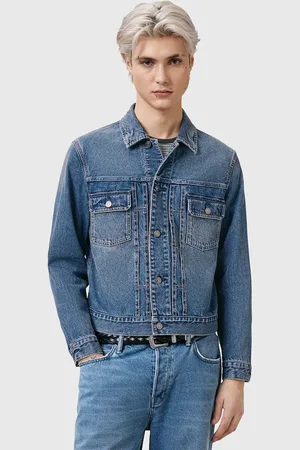 AllSaints Kurtka jeansowa bawełniana EXILE kolor przejściowa M030OC