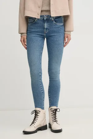 Pepe Jeans Jeansy SKINNY JEANS MW REGENT damskie kolor PL204728IA3