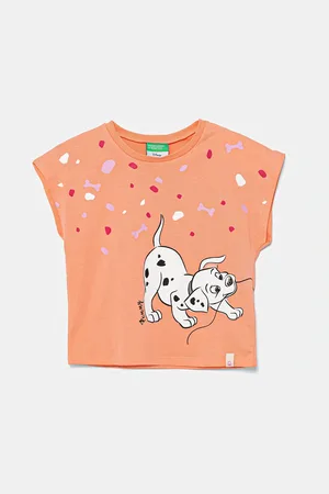 Benetton T-shirt bawełniany dziecięcy kolor 3JERG10JC