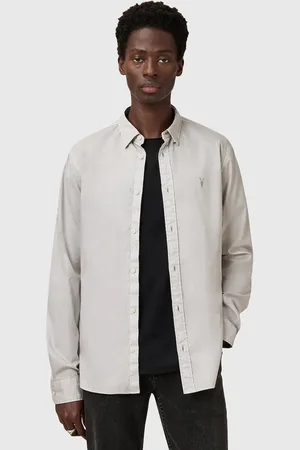 AllSaints Koszula bawełniana HAWTHORNE LS SHIRT męska kolor slim z kołnierzykiem klasycznym M150SB