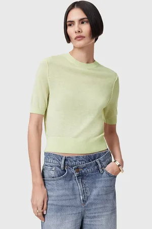 AllSaints Bluzka wełniana ELSIE damska kolor gładka W068KC