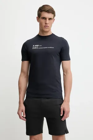 K-Way T-shirt bawełniany męski kolor z nadrukiem K3136DW