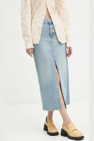 Marc O’ Polo Spódnica jeansowa kolor maxi prosta 408916824061