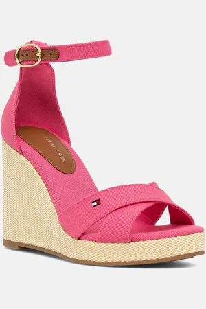Tommy Hilfiger Sandały FLAG HIGH WEDGE ESPAD CRISSCROSS kolor FW0FW08661