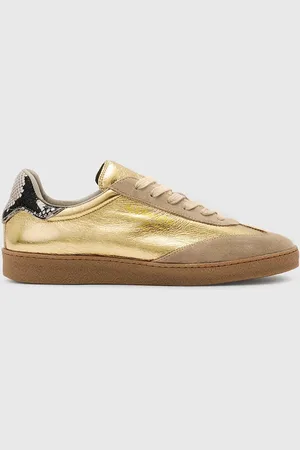 AllSaints Sneakersy skórzane Thelma Metallic Sneaker damskie kolor W072FB