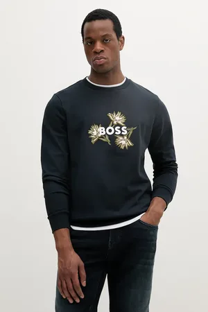 HUGO BOSS Bluza bawełniana męska kolor z aplikacją 50536797