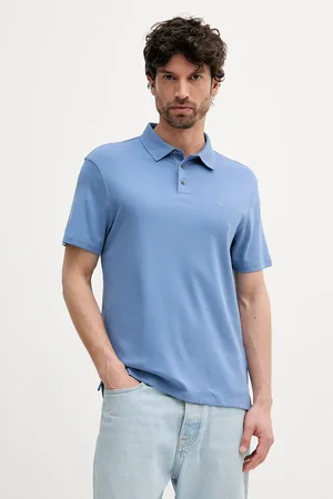 Calvin Klein Polo bawełniane męski kolor gładki LV04LB276G