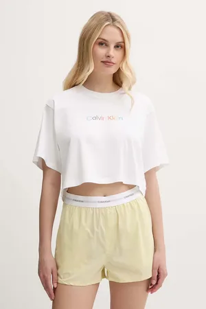 Calvin Klein T-shirt bawełniany lounge damski kolor LV00QS7470
