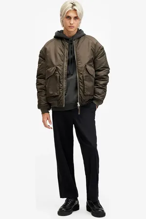 AllSaints Spodnie bawełniane WARDEN kolor proste M022TB