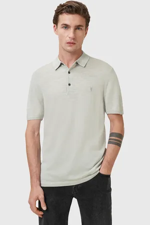 AllSaints Polo wełniane MODE męski kolor gładki M086KB