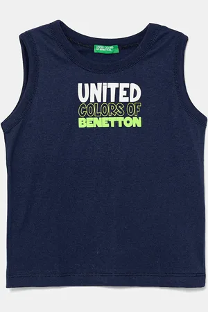 Benetton T-shirt bawełniany dziecięcy kolor z nadrukiem 3I1XGH013