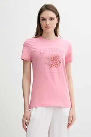 Guess T-shirt bawełniany damski kolor E5GI03 K8G01