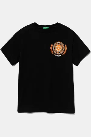 Benetton T-shirt bawełniany dziecięcy kolor z nadrukiem 3I1XC10OO