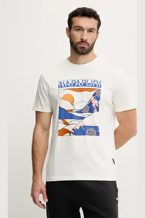 Napapijri T-shirt bawełniany S-Valdor męski kolor z nadrukiem NP0A4IE62061