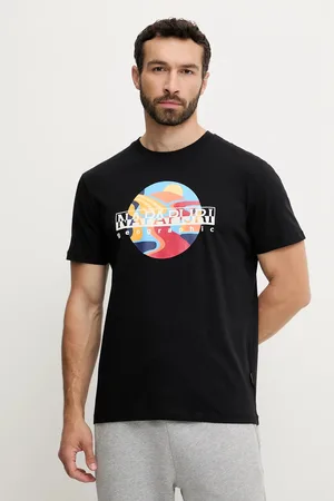 Napapijri T-shirt bawełniany S-Valdor męski kolor z nadrukiem NP0A4IE69411