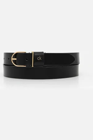 Calvin Klein Pasek skórzany damski kolor LV04F7039G