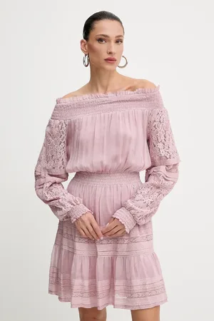 Guess Sukienka bawełniana AUDREY kolor mini rozkloszowana W5GK24 WE550
