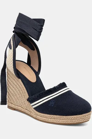 Tommy Hilfiger Espadryle FRINGE CANVAS HIGH WEDGE kolor na koturnie FW0FW08878
