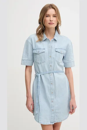 DKNY Sukienka bawełniana kolor mini prosta DJ4D9023