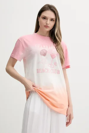 Guess T-shirt bawełniany damski kolor E5GI01 K8G01