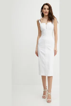 VERSACE Sukienka kolor midi dopasowana 78HAO951 EW015TC2