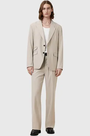 AllSaints Spodnie z domieszką wełny GALLOW męskie kolor proste M022QC
