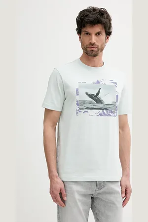 HUGO BOSS T-shirt bawełniany męski kolor z nadrukiem 50539187