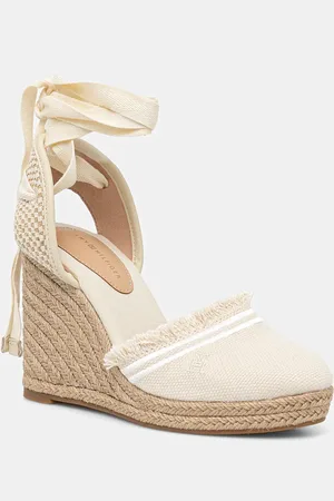 Tommy Hilfiger Espadryle FRINGE CANVAS HIGH WEDGE kolor na koturnie FW0FW08878