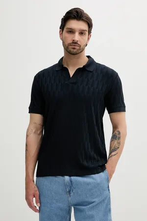 Guess Polo męski kolor gładki 5GHP03 6326A
