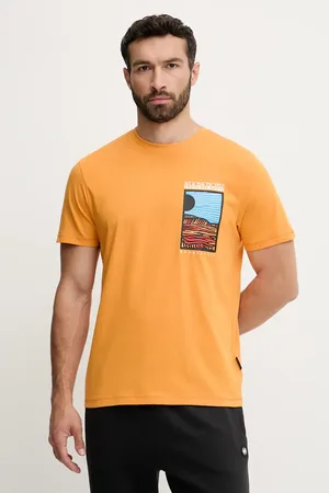 Napapijri T-shirt bawełniany S-Valdor męski kolor z nadrukiem NP0A4IE6A701