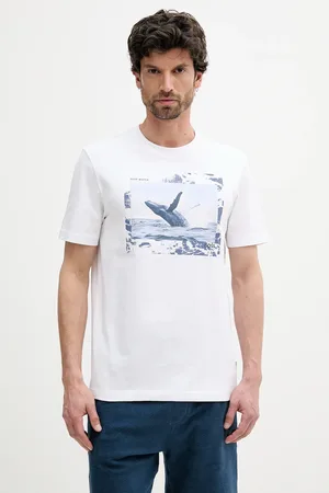 HUGO BOSS T-shirt bawełniany męski kolor z nadrukiem 50539187