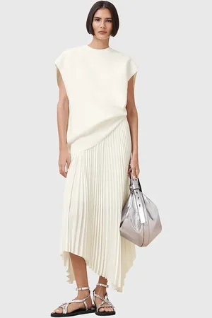 AllSaints Sukienka i sweter LEIA kolor midi rozkloszowana W172DC