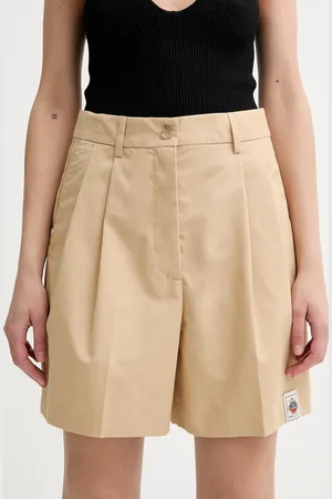 Bally Szorty damskie kolor gładkie high waist WTR037