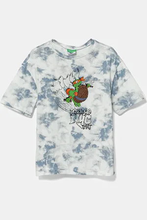 Benetton T-shirt bawełniany dziecięcy kolor wzorzysty 3ORKC10P3