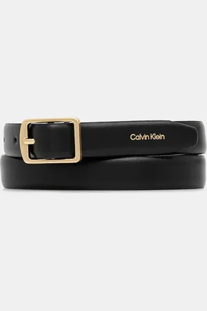 Calvin Klein Pasek skórzany damski kolor LV04F7036G