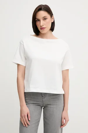 Sisley T-shirt bawełniany damski kolor 36W9L400N