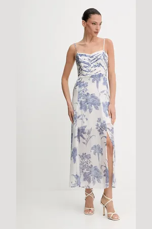 Guess Sukienka ELLIE kolor maxi rozkloszowana W5GT0L WCWF2