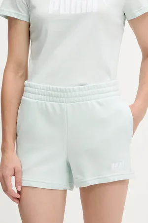 PUMA Szorty damskie kolor z aplikacją high waist 682439