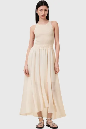 AllSaints Sukienka ZENIA kolor midi rozkloszowana W188DC