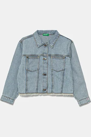 Benetton Kurtka jeansowa dziecięca kolor 2UTPGN03N