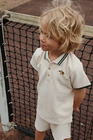 Konges Sløjd Polo bawełniane dziecięce FLORIAN POLO SHIRT GOTS kolor z aplikacją KS102412